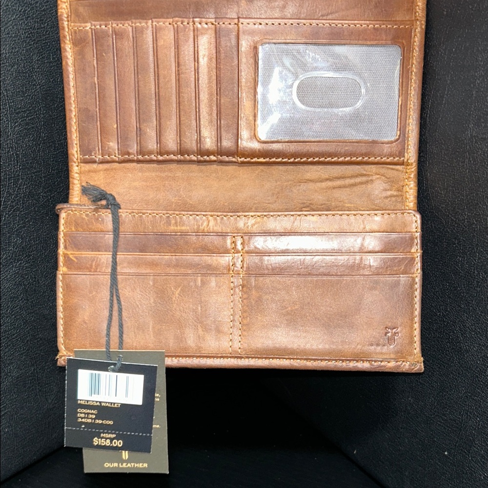 Frye Melissa Wallet in the color Cognac